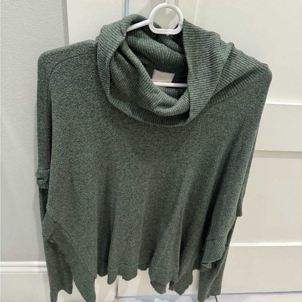 Anthropologie Olive Cowl Neck Sweater